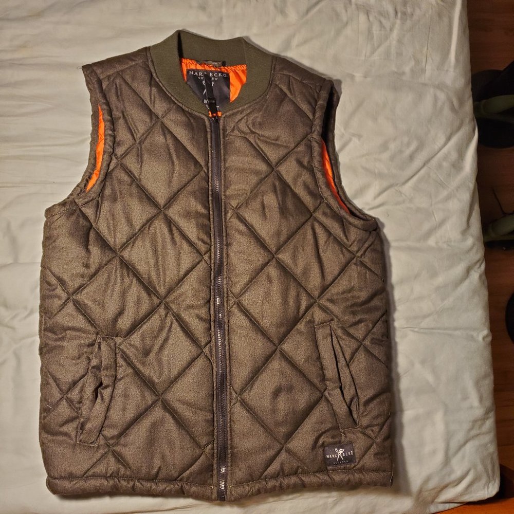 Marc Ecko Cut & Sew Men's Quilted Jacket Vest  It is medium but more like large